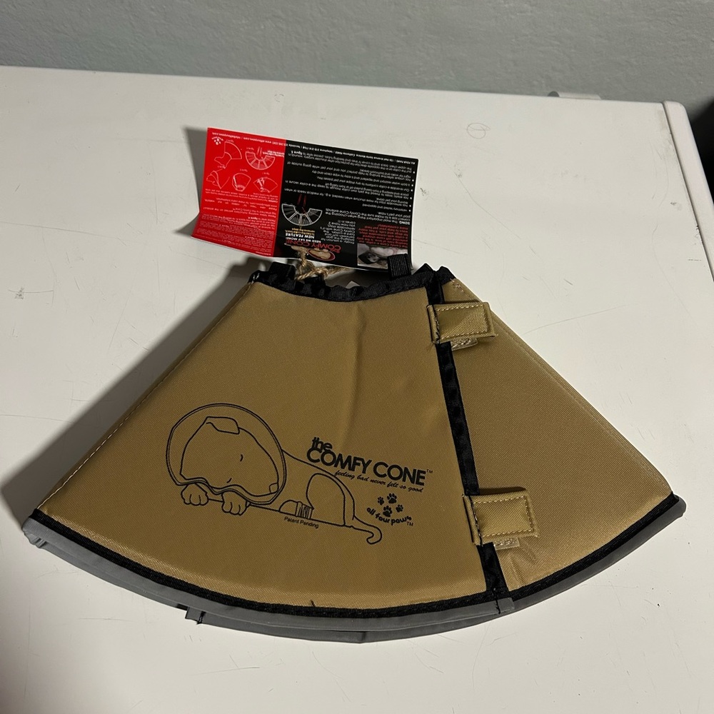 Comfy cone, Tan, Medium, dog or cat